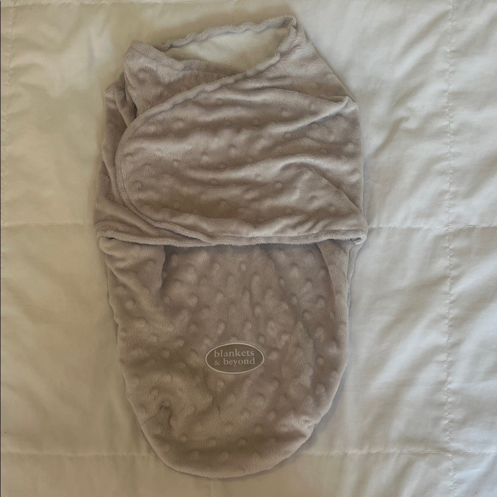 Blankets & Beyond Soft Gray Baby Swaddle Sleep Sack